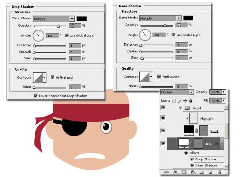 آموزش طراحی کاراکتر دزد دریایی کارتونی در فتوشاپ